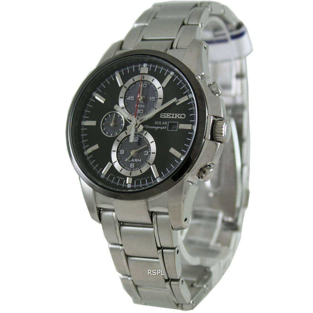 Seiko Solar Alarm Chronograph SSC087P1 SSC087 SSC087P Mens Watch