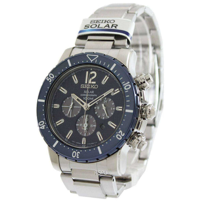 Seiko Solar Chronograph SSC247P1 SSC247P SSC247 Mens Watch