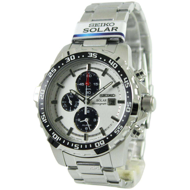 Seiko Solar Alarm Chronograph SSC297P1 SSC297P SSC297 Mens Watch
