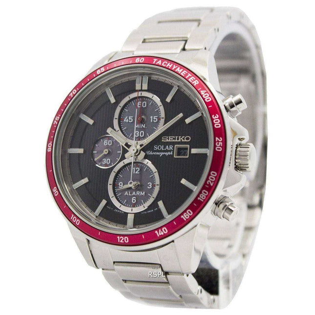 Seiko Solar Chronograph Alarm SSC433P1 SSC433P Men's Watch