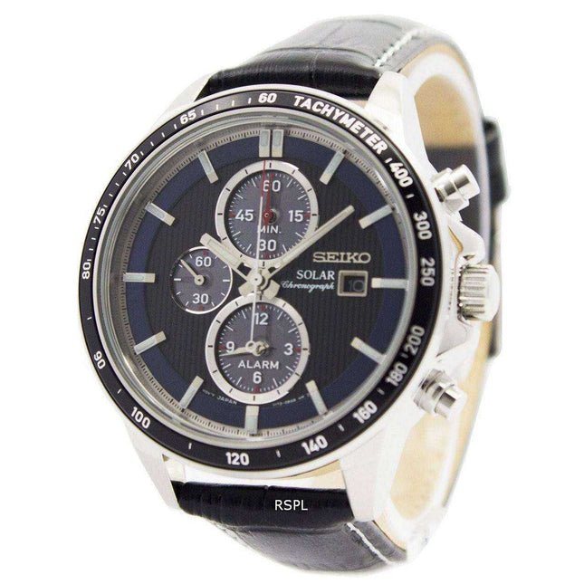 Seiko Solar Chronograph Alarm SSC437P1 SSC437P Men's Watch