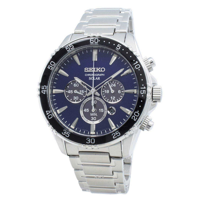Seiko Solar SSC445 SSC445P1 SSC445P Chronograph Quartz Men's Watch