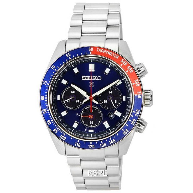 Seiko Prospex Speedtimer Go Large Solar Chronograph Blue Dial SSC913 SSC913P1 SSC913P 100M Men's Watch