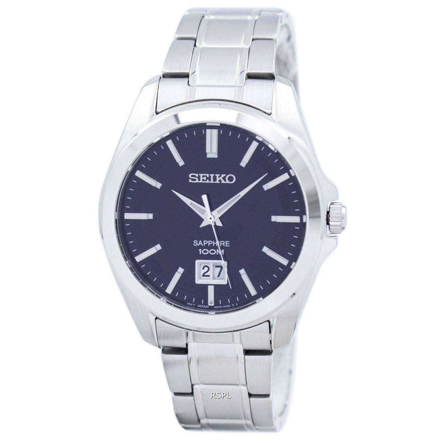 Seiko Quartz Sapphire Stainless Steel SUR009P1 SUR009P SUR009 Mens Watch