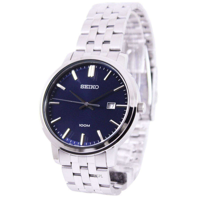 Seiko Quartz Blue Dial SUR107P1 SUR107P Mens Watch