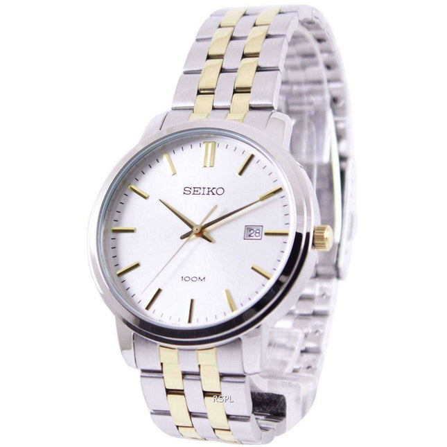 Seiko Quartz Two Tone SUR111P1 SUR111P Mens Watch
