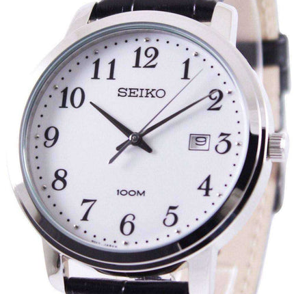 Seiko Quartz Leather Strap SUR113P1 SUR113P Mens Watch