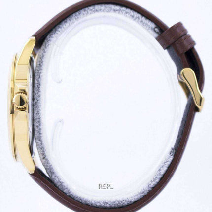 Seiko Quartz White Dial Brown Leather SUR160 SUR160P1 SUR160P Men's Watch