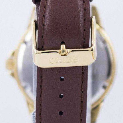 Seiko Quartz White Dial Brown Leather SUR160 SUR160P1 SUR160P Men's Watch
