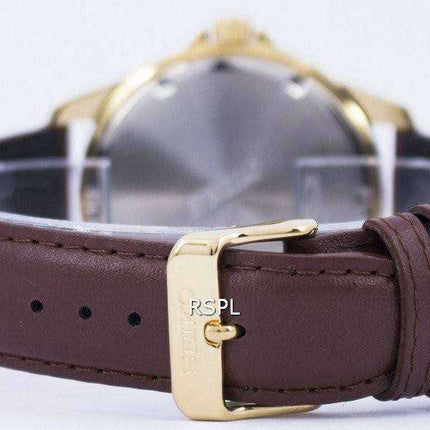 Seiko Quartz White Dial Brown Leather SUR160 SUR160P1 SUR160P Men's Watch