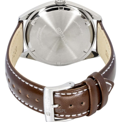Seiko Neo Classic Leather Strap Green Dial Quartz SUR449P1 100M Men's Watch