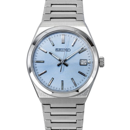 Seiko Classic Stainless Steel Light Blue Dial Quartz SUR599P1 100M Men's Watch