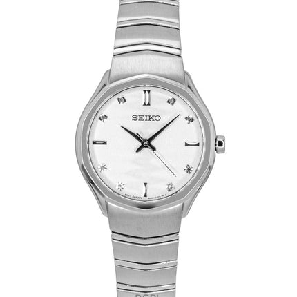 Seiko Conceptual Stainless Steel White Dial Quartz SUR615P1 Women's Watch