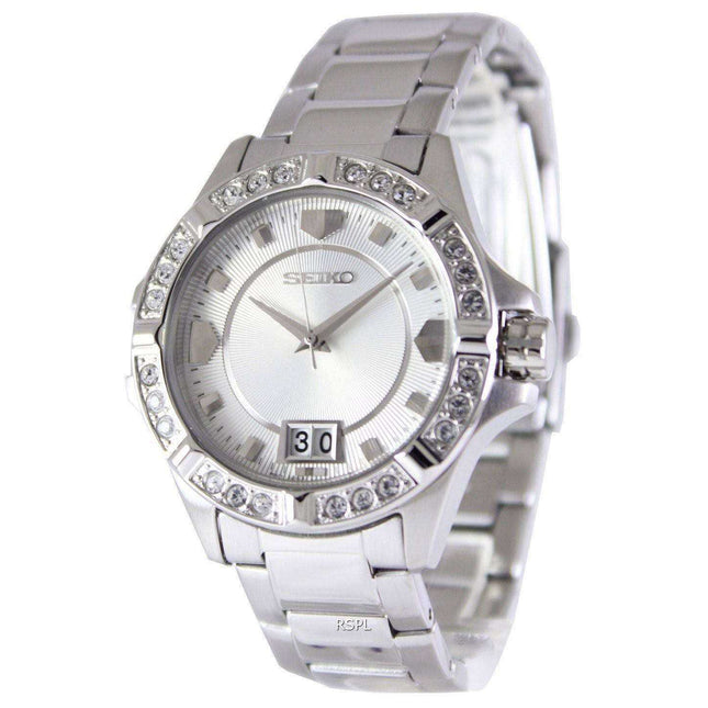 Seiko Quartz Crystals White Dial SUR809P1 SUR809P Women's Watch