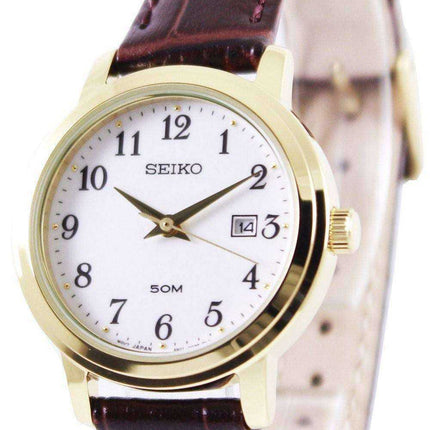 Seiko Quartz Leather Strap SUR822P1 SUR822P Womens Watch