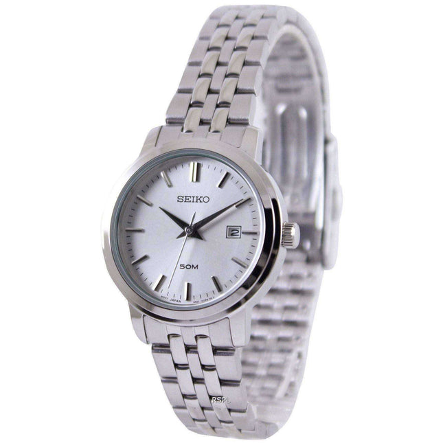 Seiko Quartz Silver Dial SUR831P1 SUR831P Womens Watch
