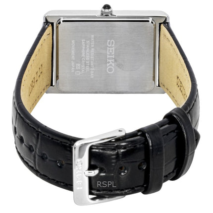 Seiko Conceptual Leather Strap White Dial Quartz SWR103P1 Men's Watch