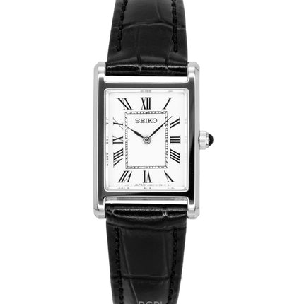 Seiko Classic Leather Strap White Dial Quartz SWR107P1 Women's Watch