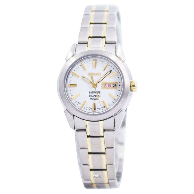 Seiko Sapphire Titanium Quartz 100M SXA115 SXA115P1 SXA115P Womens Watch