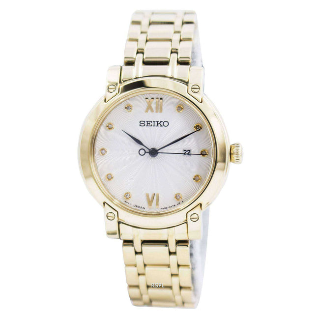 Seiko Quartz Diamond Accent SXDG80 SXDG80P1 SXDG80P Womens Watch