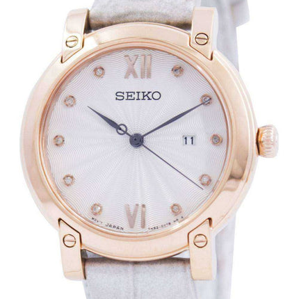 Seiko Quartz Diamond Accent SXDG82 SXDG82P1 SXDG82P Womens Watch