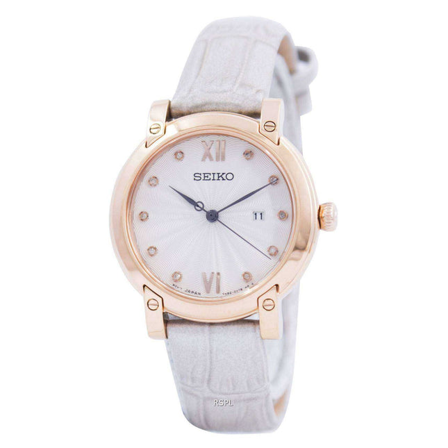 Seiko Quartz Diamond Accent SXDG82 SXDG82P1 SXDG82P Womens Watch