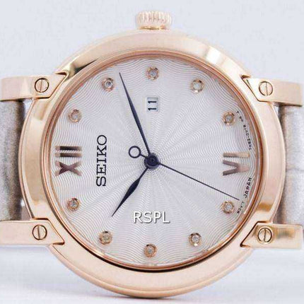 Seiko Quartz Diamond Accent SXDG82 SXDG82P1 SXDG82P Womens Watch