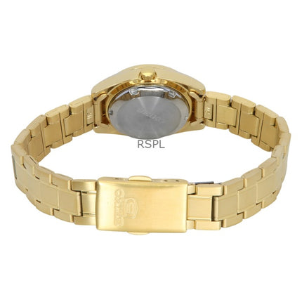 Seiko 5 Gold Tone Stainless Steel White Dial Automatic SYMK30K1 Women's Watch