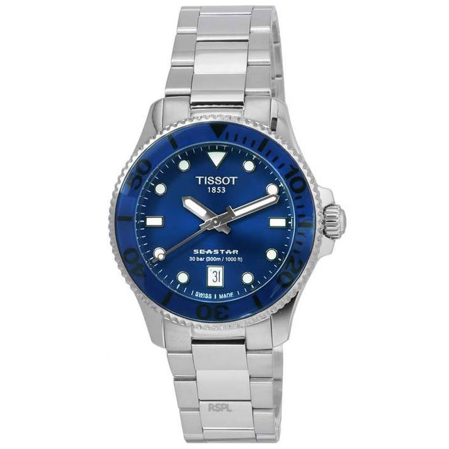 Tissot T-Sport Seastar 1000 Blue Dial Quartz Diver's T120.210.11.041.00 T1202101104100 300M Unisex Watch