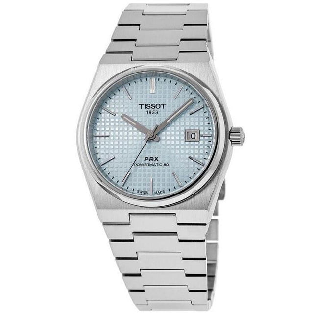 Tissot PRX T-Classic Powermatic 80 Ice Blue Dial Automatic T137.407.11.351.00 100M Mens Watch