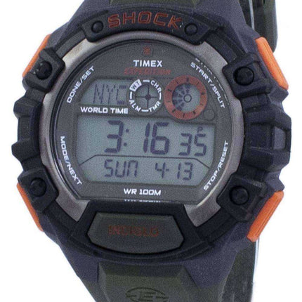 Timex Expedition Shock World Time Indiglo Digital T49972 Men's Watch