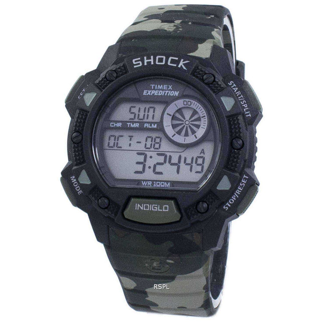 Timex Expedition Base Shock Alarm Indiglo Digital T49976 Men's Watch