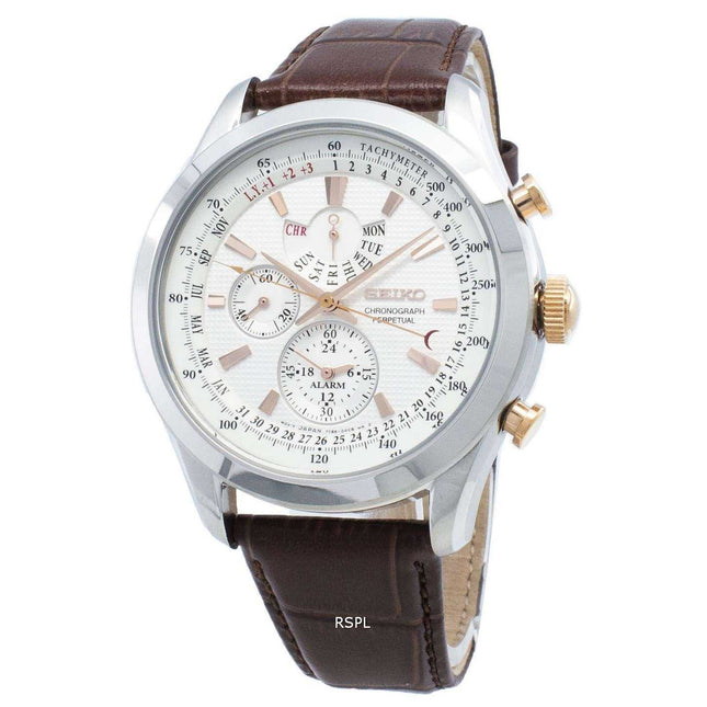 Refurbished Seiko Chronograph SPC129 SPC129P1 SPC129P Perpetual Men's Watch