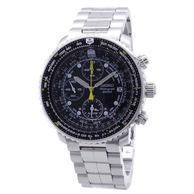 Refurbished Seiko Pilot's Flight Master Quartz SNA411 SNA411P1 SNA411P 200M Men's Watch
