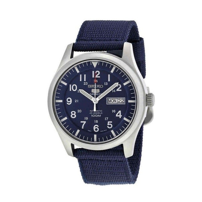 Refurbished Seiko 5 Sports Nylon Strap Blue Dial Automatic SNZG11K1 100M Men's Watch
