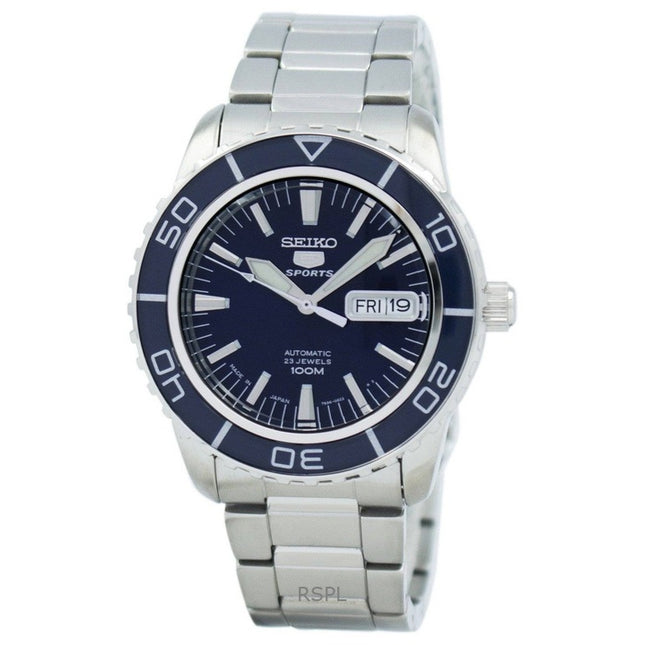 Refurbished Seiko 5 Sports Stainless Steel Blue Dial Automatic SNZH53J1 100M Men's Watch