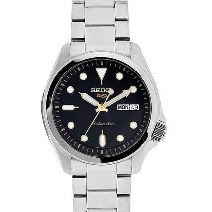 Refurbished Seiko 5 Sports Stainless Steel Black Dial Automatic SRPE57K1 100M Men's Watch