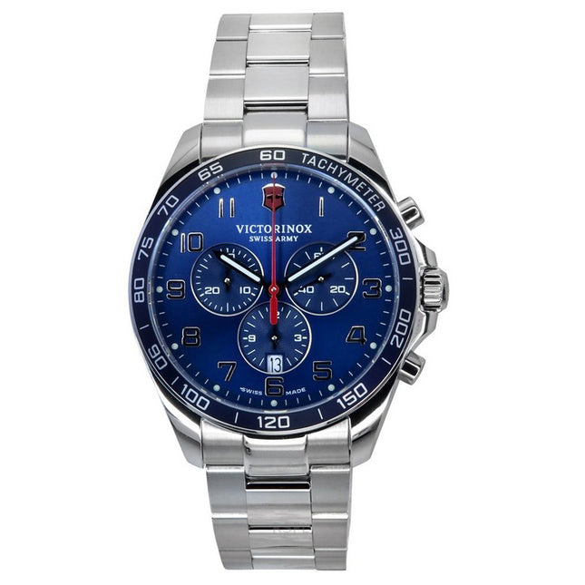 Victorinox FieldForce Classic Chronograph Stainless Steel Blue Dial Quartz 241901 100M Men's Watch