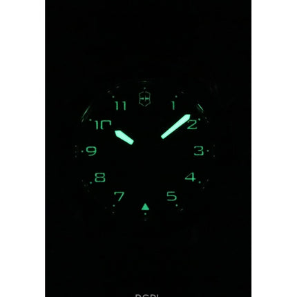 Victorinox Swiss Army Chronograph Leather Strap Blue Dial Quartz 242047 100M Men's Watch