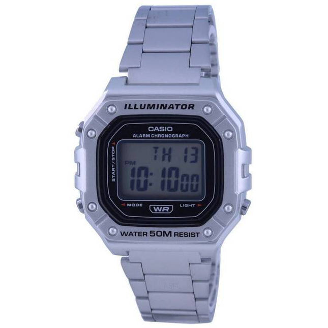 Casio Youth Digital Stainless Steel W-218HD-1A W218HD-1 Men's Watch