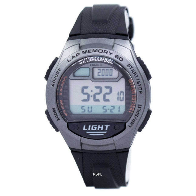 Casio Youth Illuminator Dual Time Digital W-734-1AV W734-1AV Men's Watch