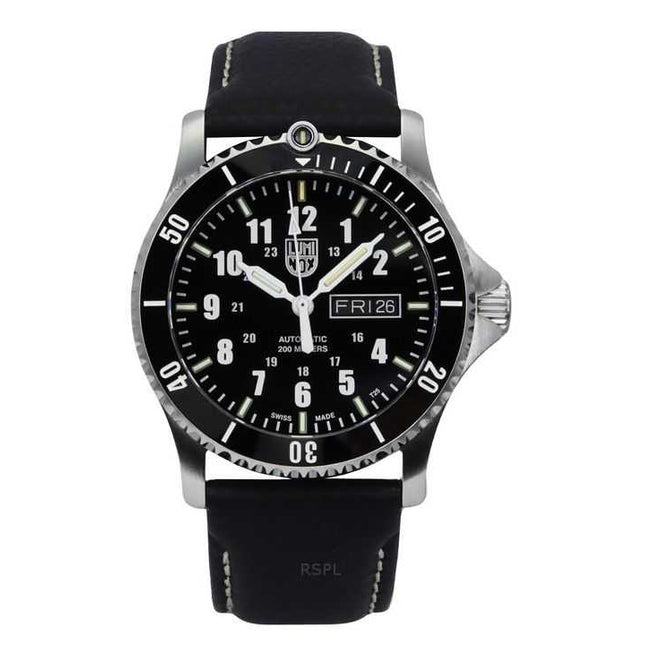 Luminox Sport Timer Leather Strap Blue Dial Automatic Diver's XS.0921 200M Men's Watch