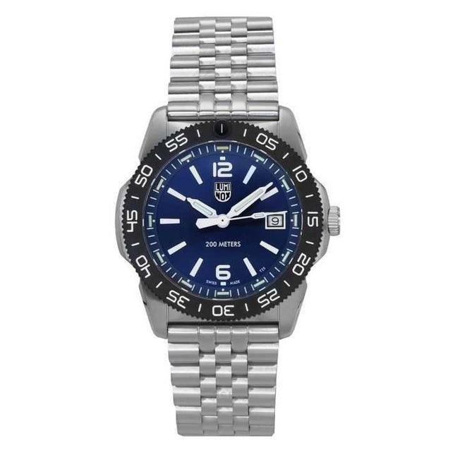 Luminox Pacific Diver Ripple Stainless Steel Blue Dial Quartz XS.3123M.SET.1 200M Men's Watch With Extra Strap