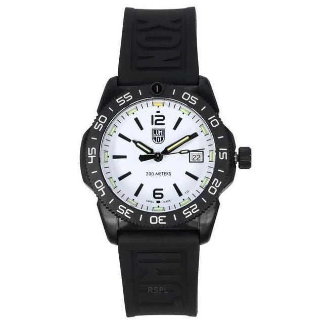 Luminox Pacific Diver Ripple Rubber Strap White Dial Quartz XS.3127M 200M Men's Watch
