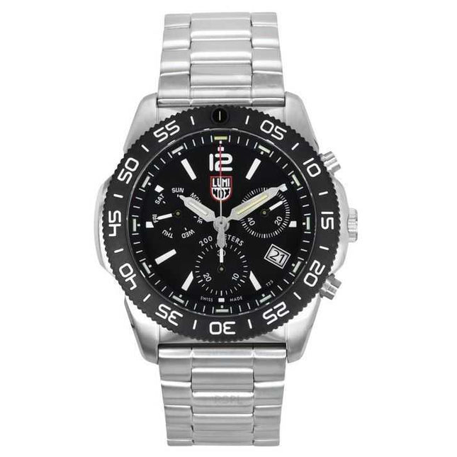 Luminox Pacific Diver Chronograph Stainless Steel Black Dial Quartz XS.3142 200M Mens Watch