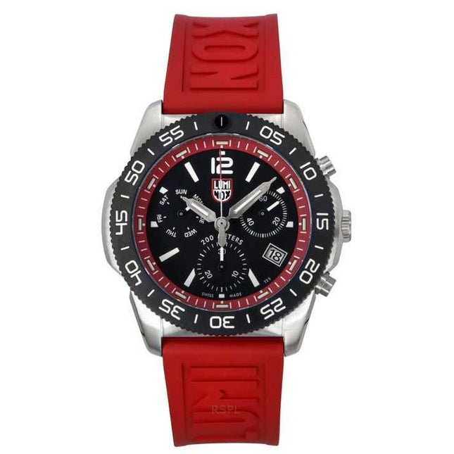 Luminox Pacific Diver Chronograph Rubber Strap Black Dial Quartz XS.3155 200M Men's Watch