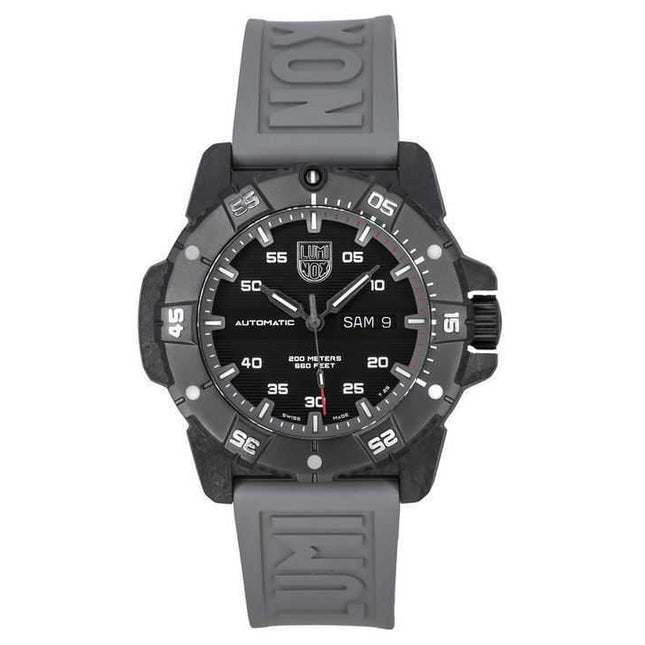 Luminox Master Carbon SEAL Grey Rubber Strap Black Dial Swiss Automatic Divers XS.3862 200M Mens Watch