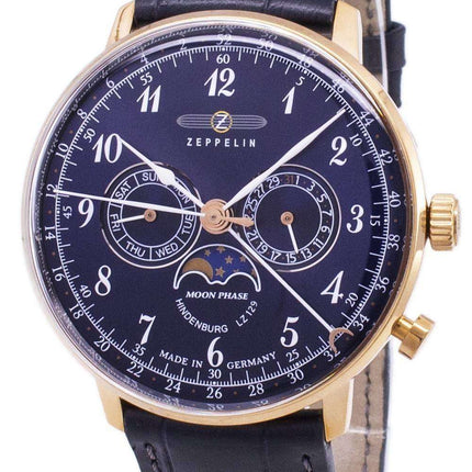 Refurbished Zeppelin Series LZ 129 Hindenburg Germany Made 7038-3 70383 Men's Watch