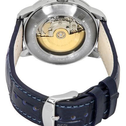 Zeppelin Friedrichshafen Leather Strap Blue Dial Automatic 85563 Women's Watch
