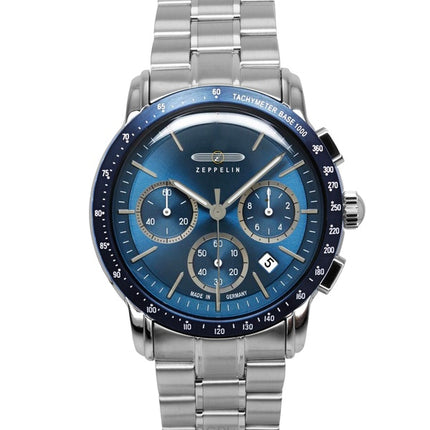 Zeppelin New York Chronograph Stainless Steel Blue Dial Quartz 8878MB3 Men's Watch